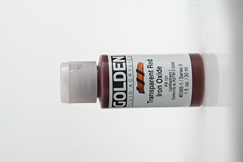 Golden Fluid Acrylic Paint 1 Ounce-Transparent Red Iron Oxide