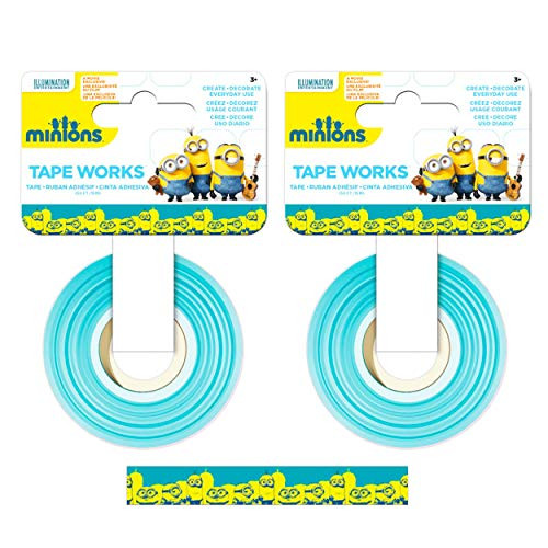Despicable Me Minions Crafts Scrapbooking Washi Tape Bundle Set - 2 Pack Despicable Me Crafts Minions Art Kit (Despicable Me Minions Party Decorations)