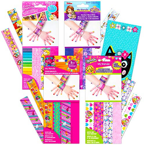 Girls Party Favor Sticker Bundle Girls Party Decorations Bracelet Set - 32 Pc Party Supplies Pack Featuring Trolls, Shopkins, Sofia The First, and More Disney Princesses (Party Crafts) Girls Party Favor Sticker Bundle Girls Party Decorations Bracelet Set - 32 Pc Party Supplies Pack Featuring Trolls, Shopkins, Sofia The First, and More Disney Princesses (Party Crafts)