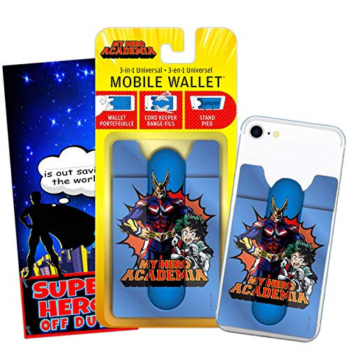 My Hero Academia Party Supplies Bundle My Hero Academia Merchandise - 2 Pc My Hero Academia Phone Wallet with Superhero Door hanger (My Hero Academia Party Decorations)