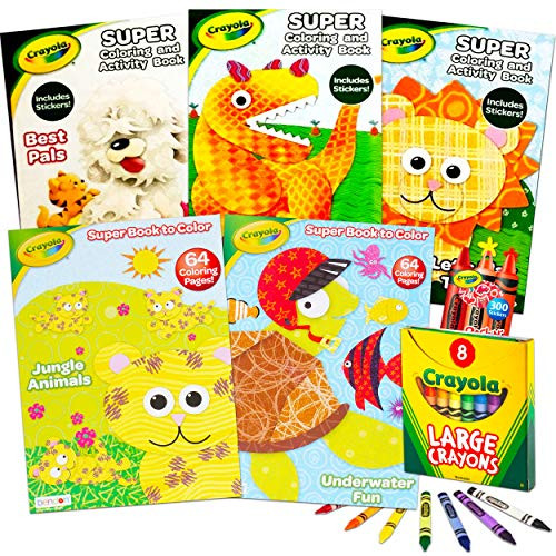 Crayola Coloring Books for Kids Toddlers Crayola Learning Set Bundle - 13 Pc Crayola Animal Coloring Activity Books with Crayola Learning Crayons Jumbo and Crayola Stickers (Crayola School Supplies) Crayola Coloring Books for Kids Toddlers Crayola Learning Set Bundle - 13 Pc Crayola Animal Coloring Activity Books with Crayola Learning Crayons Jumbo and Crayola Stickers (Crayola School Supplies)