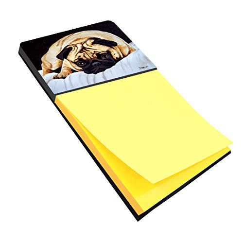 Caroline's Treasures AMB1194SN Fred The Pug Sticky Note Holder, Large, Multicolor