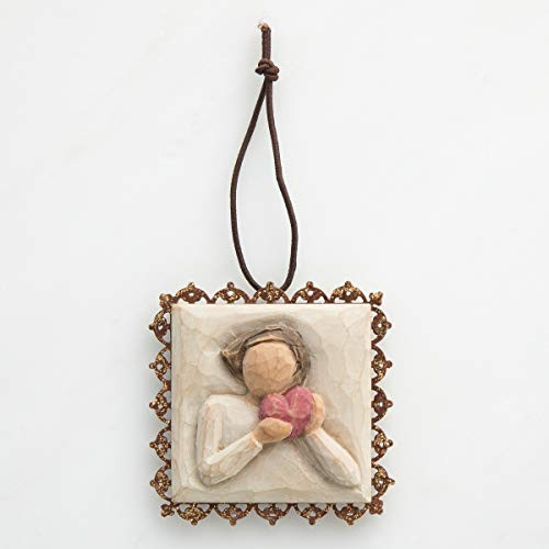 Willow Tree from The Heart Metal-Edged Ornament, Sculpted Hand-Painted bas Relief