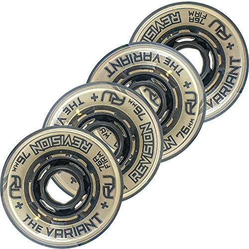 Revision Variant Indoor Inline Roller Hockey Wheels - 74A - 80mm Firm 4 Pack - White Revision Variant Indoor Inline Roller Hockey Wheels - 74A - 80mm Firm 4 Pack - White