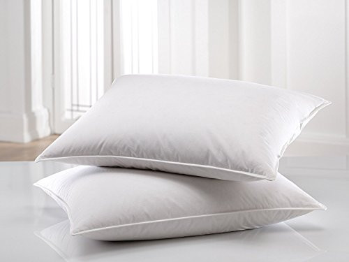East Coast Bedding Goose Feather and Down Bed Pillows for Sleeping Set of 2 Natural Filling with Premium 100% Cotton Shell - King