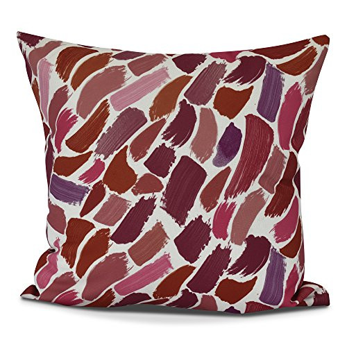 E by design O5PG864RE6-20 Wenstry Decorative Geometric Throw Outdoor Pillow, 20", Cranberry