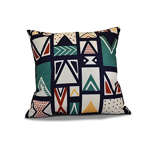 E by design PHGN707BL1-16 16 x 16-inch, Merry Susan Pillow, Navy Blue, 16x16