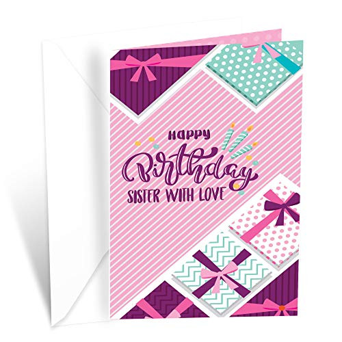 Prime Greetings Birthday Card Sister With Love