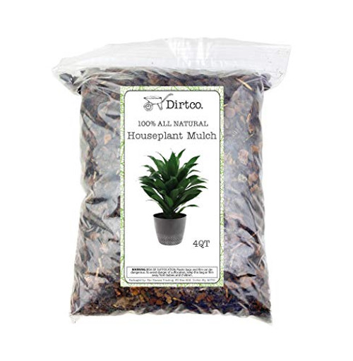 Houseplant Mulch - Small bark Wood Chips for Indoor, Patio, Potting Media, and Much More! (4qts)