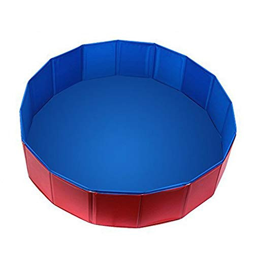 Pet Swimming Pool Portable Foldable Pool Dogs Cats Bathing Tub Bathtub Wash Tub PVC Water Pond Pool Outdoor Pools for Puppys Cat Kiddie Collapsible Pool in The Garden,11.81 Inches