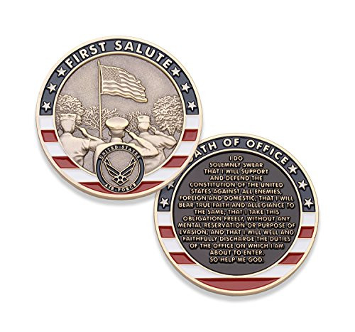 Air Force First Salute Challenge Coin - United States Air Force Challenge Coin - Amazing US Air Force Military Coin - Designed by Military Veterans! Air Force First Salute Challenge Coin - United States Air Force Challenge Coin - Amazing US Air Force Military Coin - Designed by Military Veterans!