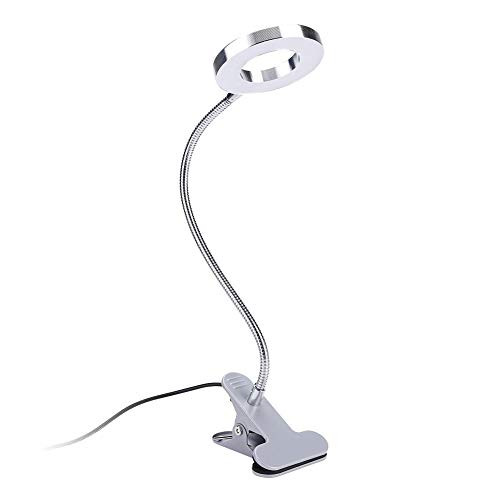 Desk Lamp, USB Tattoo Beauty Lamp with Adjustable Light Color and Clip of Eyebrow Tattoo Manicure Eyelash Extension and Reading (Cold Warm Light)
