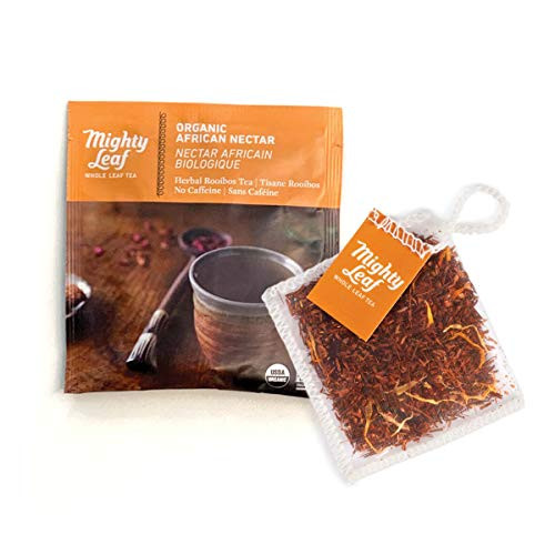 Mighty Leaf Tea Organic African Nectar Tea Pouches, 100ct Herbal Tea Bags in Individual Foil Packs, USDA Organic, Fair Trade Certified