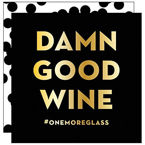 Creative Brands Slant Collections-20-Count Paper Cocktail/Beverage Napkins, 10 x 10-Inch, Damn Good