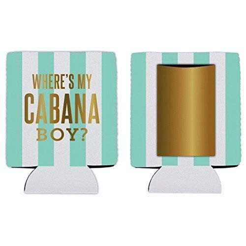 Creative Brands Slant Collections Insulated Can Cover, 4 x 5.2-Inch, Cabana Boy