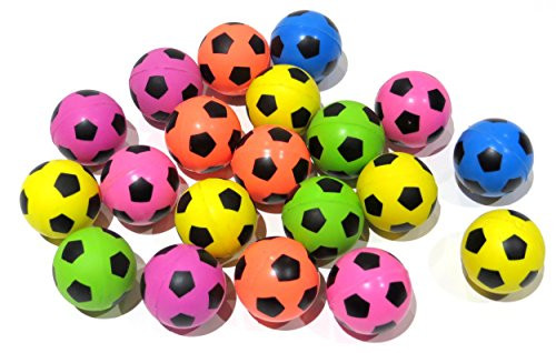 Edison Novelty Neon Soccer High Bounce Balls (20 Per Order) 25mm