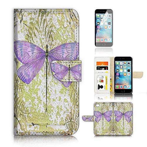 (for iPhone Xs MAX) Flip Wallet Case Cover & Screen Protector Bundle - A9397 Dragonfly