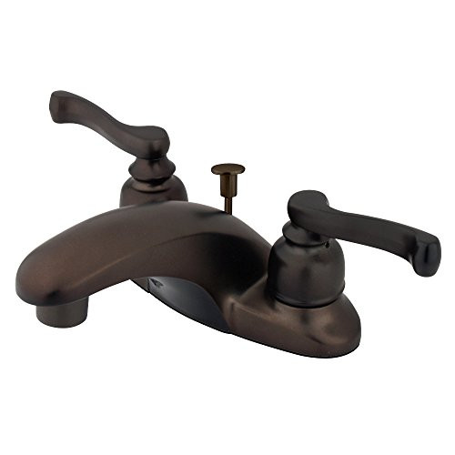 Kingston Brass GKB8625FL Royale 4-inch Centerset Lavatory Faucet with Retail Pop-up, Oil Rubbed Bronze
