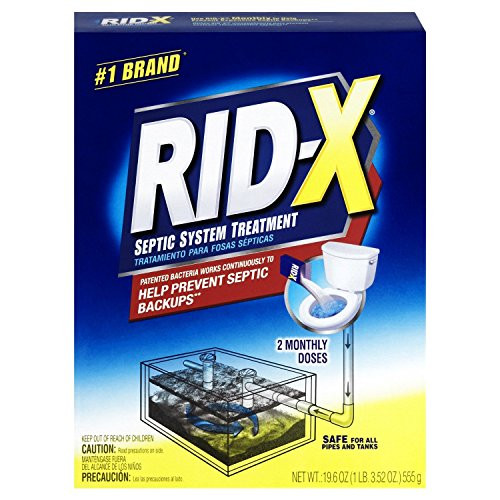 RID-X Septic Tank System Treatment Powder, 2-Dose, 19.6 Ounce, (Pack of 2)