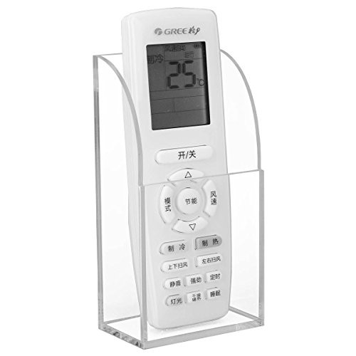 HBlife Clear Acrylic Remote Control Holder Wall Mount Media Organizer Storage Box (One Compartment)