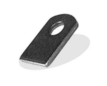 Bobco Metals Weld On Steel Flat Tab Brackets (25, 1" W, 1 1/2" H 3/8" Hole, 1/8" Thickness)