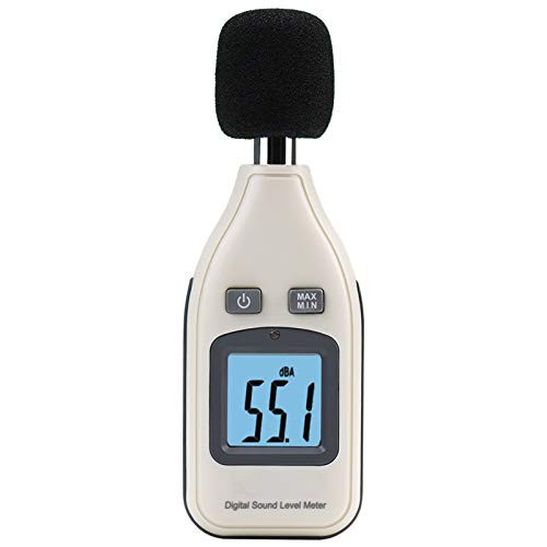Decibel Meter Sound Meter 30-130 dB Noise Meter Max/Min/Data Hold Sound Level Reader LCD Display Auto Backlight Digital Sound Level Meter Flashlight Audio Noise Volume Measuring Monitoring Instrument