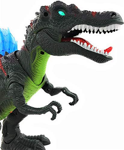 Spinosaurus Walking Dinosaur Century Family Spinosaurus Electronic Fun Toy, LED Colorful Lights, Realistic Sounds & Movements ,LED Eyes & Tongue with Realistic Roars Battery Operated Gift for Kids