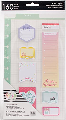 Me & My Big Ideas Happy Planner Sticky Notes 160/Pkg, White Cards