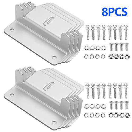 POWISER Solar Panel Mounting Z Bracket Mounts?Solar Panel Roof Mounting Kit with Nuts and Bolts for RV, Roof, Boat, and Other Off Gird Roof Installation(2 Sets of Mount Brackets)