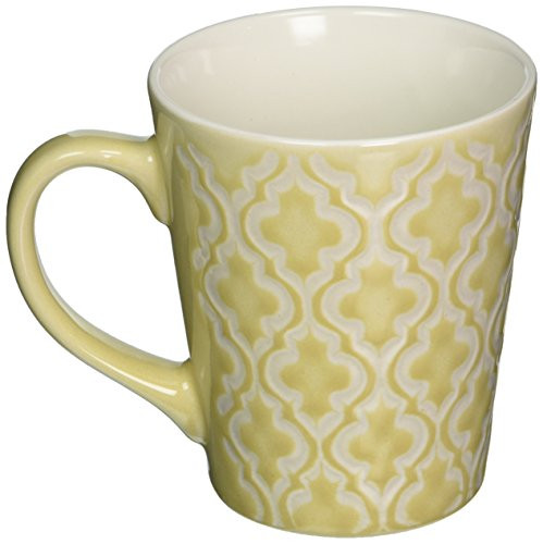 Abbott Collection Stoneware Lattice Mug, Yellow (Small)