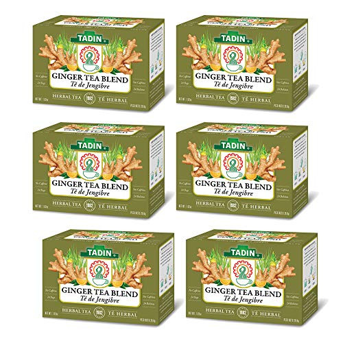 Tadin Gengibre / Ginger Herbal Tea. Calming, Soothing & Caffeine-Free. 24 Bags. 1.02 Oz - Pack of 6 Tadin Gengibre / Ginger Herbal Tea. Calming, Soothing & Caffeine-Free. 24 Bags. 1.02 Oz - Pack of 6