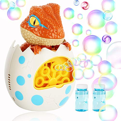 Dinosaur Bubble Machine - Automatic Bubble Maker with 2 Bubble Solution, 1000+ Bubbles per Minute,Bubble Blower Toy for Kids, Outdoors Party Favor Dinosaur Bubble Machine - Automatic Bubble Maker with 2 Bubble Solution, 1000+ Bubbles per Minute,Bubble Blower Toy for Kids, Outdoors Party Favor
