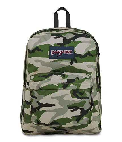 JanSport SuperBreak Backpack - Lightweight School Pack, Classic Camo