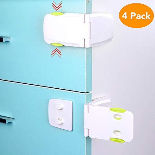 Cabinet Locks Child Safety, McoMce 4 Pack Baby Proofing Cabinet Latches Fridge Lock, Child Proof Cabinet Locks, Baby Safety Locks for Kitchen Storage Doors, Drawers, Cupboard, Oven, Refrigerator Cabinet Locks Child Safety, McoMce 4 Pack Baby Proofing Cabinet Latches Fridge Lock, Child Proof Cabinet Locks, Baby Safety Locks for Kitchen Storage Doors, Drawers, Cupboard, Oven, Refrigerator