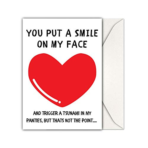 Funny Inappropriate Romantic Joke Card for husband boyfriend or lover | Naughty Gift for him | Anniversary, Birthday, Graduation, Fatherss day, Holiday | 30th 40th 50th 60th