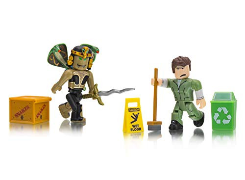 Roblox Celebrity Collection - Nefertiti: The Sun Queen + Welcome to Bloxburg: Glen The Janitor Two Figure Bundle [Includes 2 Exclusive Virtual Items]