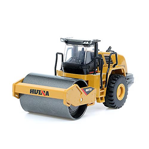 duturpo 1/50 Scale Diecast Road Roller Toy, Metal Construction Vehicles Model Toy for Kids (Road Roller)