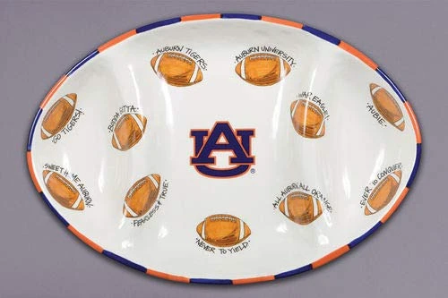 Magnolia Lane Collegiate Ceramic Football Platter (Auburn)