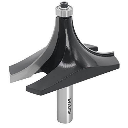1-1/2" Radius Roundover Router Bit 1/2" Shank, Bead Rounding Over Edging Bit by BINSTAK