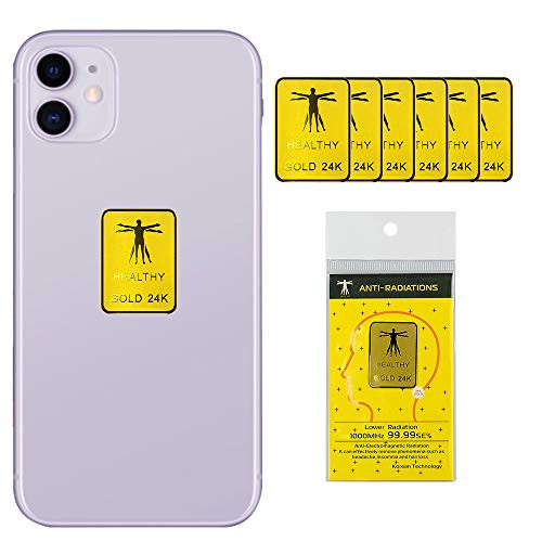 6pcs - EMF Protection Cell Phone for Radiation, Anti-Radiation Sticker Shield Blocker, Anti EMF for All Electronics Laptops, Mobile Phones, Tablets, TVs (Square)