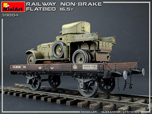 MiniArt 39004 1/35 Scale Railway Non-Brake Flatbed 16,5 t - Plastic Model Building Kit