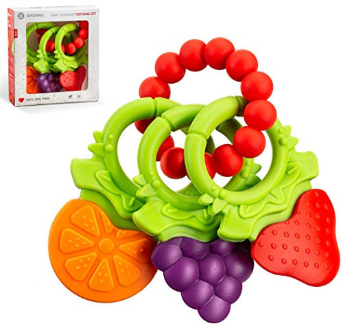 Baby Teething Toys | Teethers for Babies | for Newborn Infants Freezer Safe Infant and Toddler Silicone Teethers Soothe Babies Gums, Perfect Baby Shower Gift Baby Teething Toys | Teethers for Babies | for Newborn Infants Freezer Safe Infant and Toddler Silicone Teethers Soothe Babies Gums, Perfect Baby Shower Gift