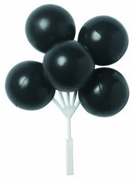 Black Balloon Bouquet Cluster Cake Topper Decorative Picks - 4 pcs