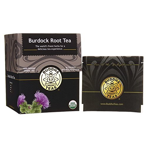 Organic Burdock Root Tea - Kosher, Caffeine-Free, GMO-Free - 18 Bleach-Free Tea Bags