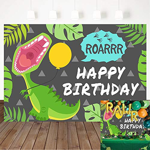 Avezano Dinosaur Birthday Backdrop, Roar Like A Dinosaur Birthday Party Decorations Dinosaur Boy Birthday Party Banner Photography Background (7x5ft Vinyl) Avezano Dinosaur Birthday Backdrop, Roar Like A Dinosaur Birthday Party Decorations Dinosaur Boy Birthday Party Banner Photography Background (7x5ft Vinyl)