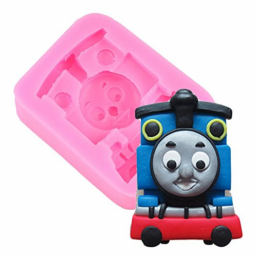 MoldFun Thomas Train Engine Silicone Mold for Sugar Craft, Gum Paste, Fondant, Cake Decorating, Polymer Clay MoldFun Thomas Train Engine Silicone Mold for Sugar Craft, Gum Paste, Fondant, Cake Decorating, Polymer Clay