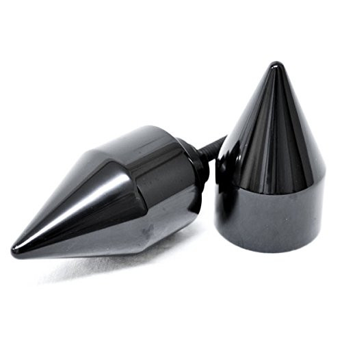 Krator HBD024B Black Slider (Honda Spiked Bar Ends Weights-CBR 600 900 929 954 1000"RR and More (1987-2013)