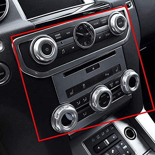 TulinTulin Car Interior Air Conditioning Control Knob Cover Volume Control Knob Cover Chrome Trim for Land Rover Discovery 4 LR4 Range Rover Sport