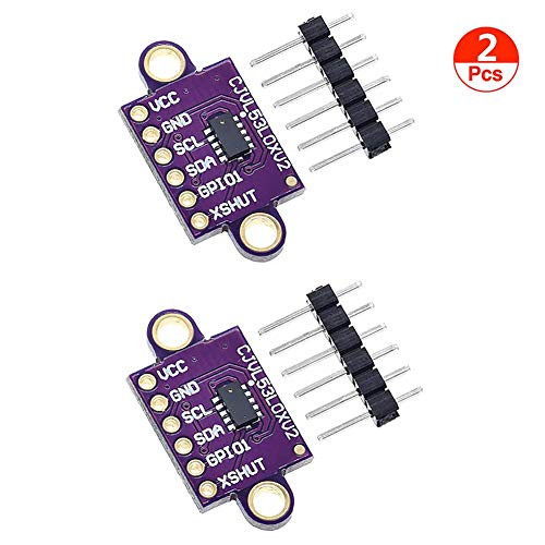 ACEIRMC 2pcs VL53L0X Time-of-Flight (ToF) Laser Ranging Sensor Breakout 940nm GY-VL53L0XV2 Laser Distance Module I2C IIC