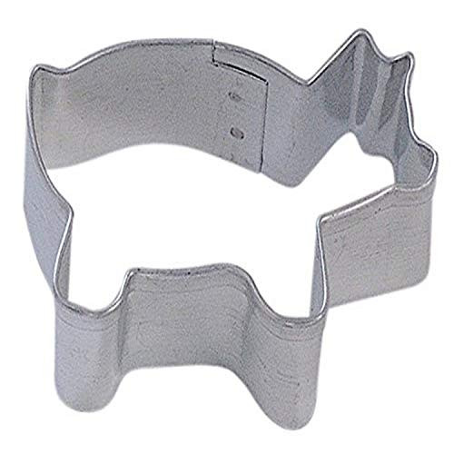 CybrTrayd R&M Pig Tinplated Steel Cookie Cutter and Cookie Recipe, Mini, Silver, Bulk Lot of 12